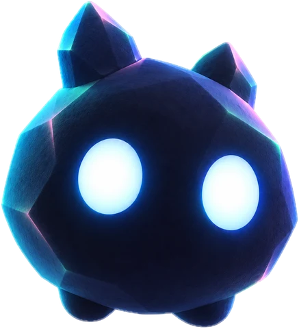 The Prism, a faceted crystal spark with blue eyes